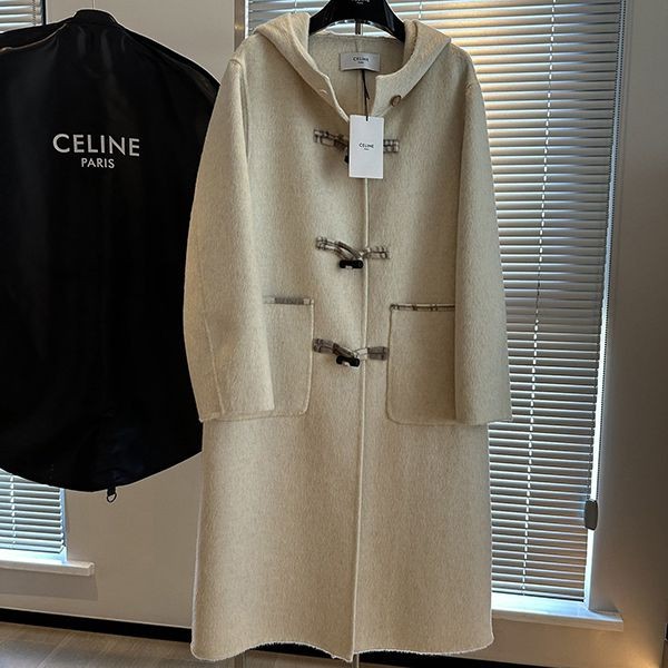 【新作23AW】セリーヌ カシミア ロングコート 偽物 Cey62507