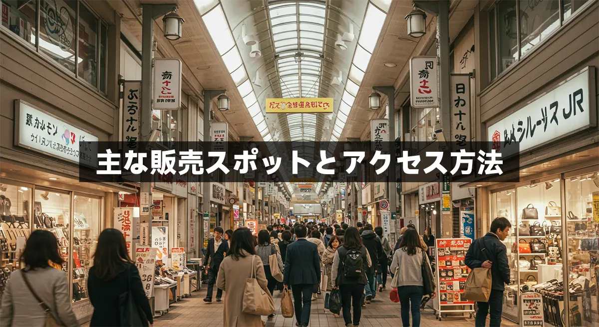主な販売スポットとアクセス方法