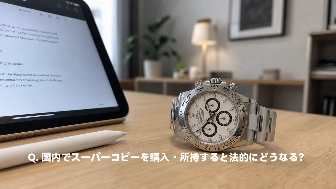 書斎のデスクで個人鑑賞用に置かれたデイトナ