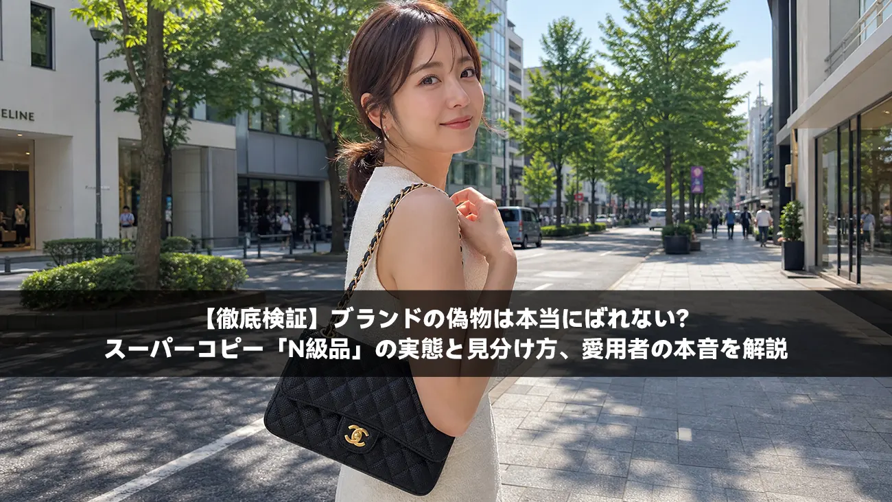 シャネルの定番クラシックフラップバッグを上品に持ちこなす女性