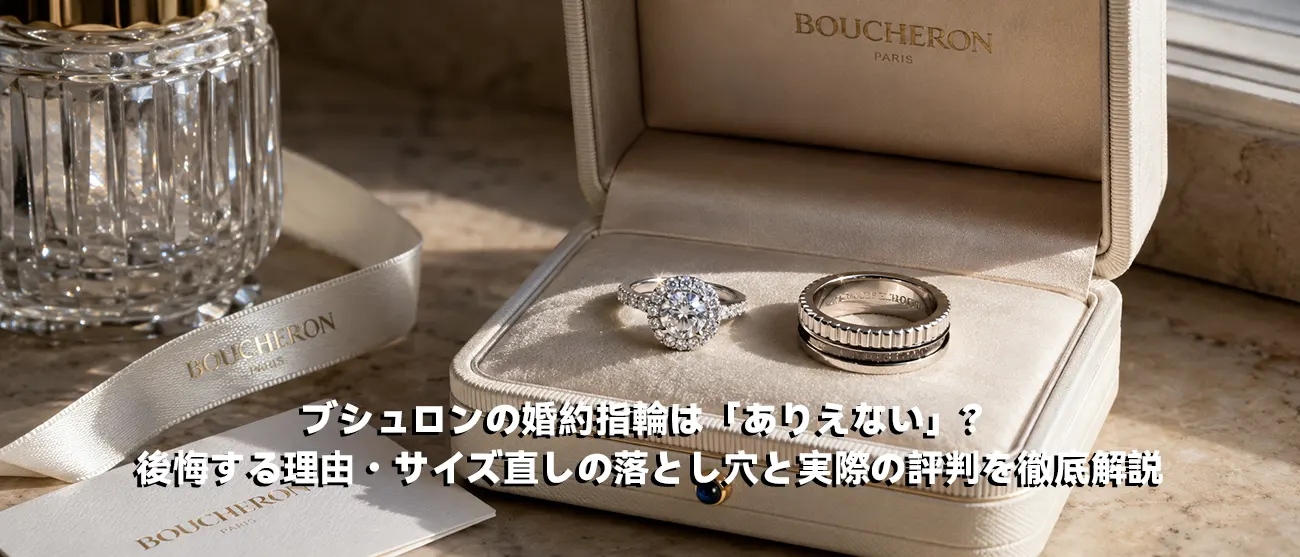 ブシュロンの婚約指輪と結婚指輪の優美な輝き